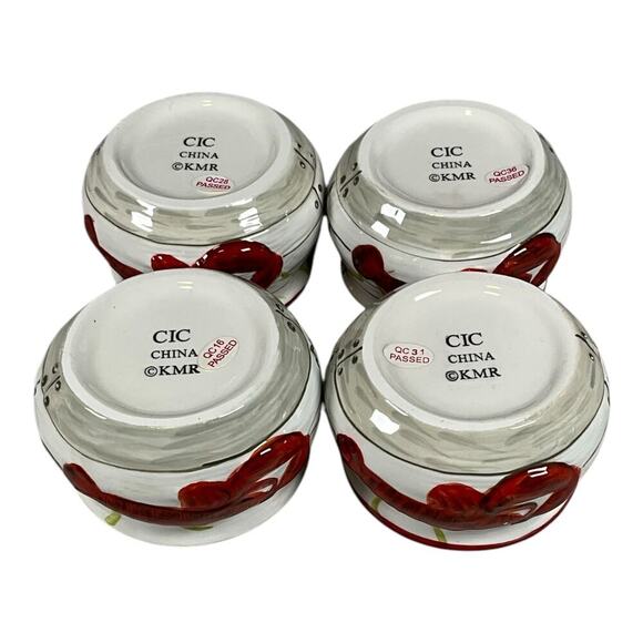 RARE HTF Set of 4 Butter Cups Ceramic Kate McRostie Certified International - Picture 11 of 11